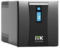 ИБП Линейно-интерактивный 2000ВА/1,2кВт однофазный с LCD дисплеем с АКБ 2х9AH USB порт розетки Schuko, серия ET, ITK