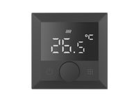 Термостат с датчиком пола, программируемый с Wi-Fi , 16 A, 55*55 мм.черный, ручка настройки