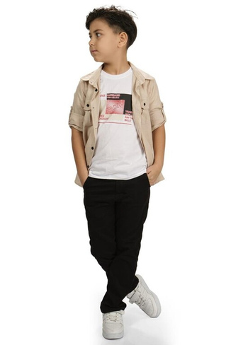 Костюм 3-ка для мальчика (футболка, рубашка с длинным рукавом, брюки) Турция