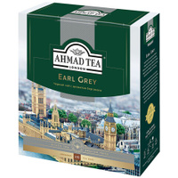 Чай AHMAD Ахмад Earl Grey черный цейлонский с ароматом бергамота 100 пакетиков в конвертах по 2 г 595i-08