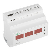 Переключатель F&F PF-451-1 для резервирования сети на 6 модулей пластиковый IP20 светло-серый