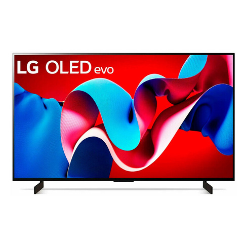 Телевизор LG OLED Evo C4, 42", 4K, OLED, 120 Гц, чёрный