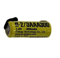 Аккумулятор H-2/3AAA300-T 1.2V, 300 mAh Ni-Mh с выводами ET