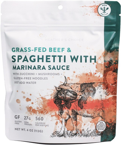 Говядина травяного откорма и спагетти с соусом Маринара — 1 порция Heather's Choice