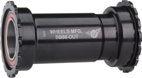 BB86/92 Нижний кронштейн с резьбой вместе с подшипниками ABEC-3 для кривошипных шпинделей 22/24 мм Wheels Manufacturing,