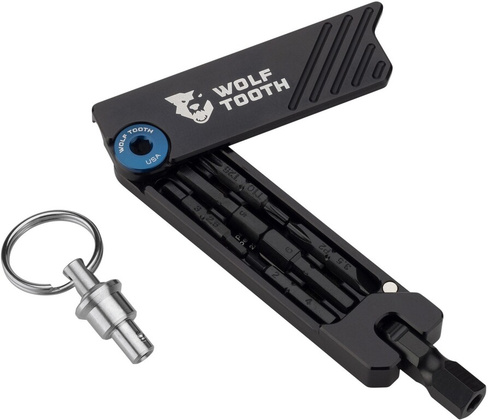 Многофункциональный велосипедный шестигранный ключ на 6 бит с брелоком Wolf Tooth Components, синий