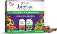 Набор пищевых добавок с экстрактами фруктов и овощей Natrol JuiceFestiv Daily, 12 упаковок по 2 банки х 60 капсул