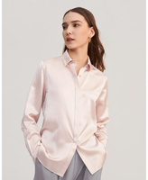 Женская базовая шелковая рубашка со скрытой планкой LILYSILK