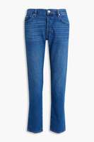 Прямые джинсы Le Slouch со средней посадкой FRAME, синий