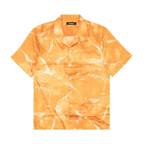 Шелковая рубашка на пуговицах Nahmias Miracle Tie Dye, цвет Оранжевый