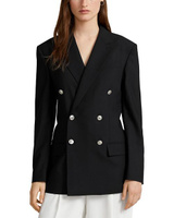 Двубортный пиджак из смесовой шерсти Ralph Lauren Ralph Lauren, цвет Black
