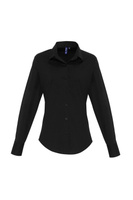 Блуза из эластичного поплина с длинными рукавами Premier, черный