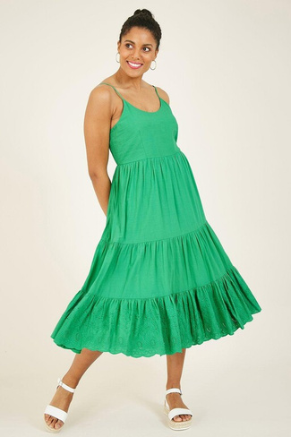Хлопковое цыганское платье «Эша» Yumi, зеленый