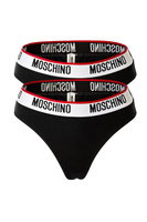 Бразильское бикини из хлопка - 2 пары Moschino Underwear, черный