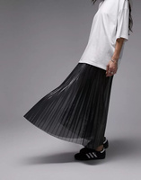 Серебристая юбка мидакси с металлизированной прозрачной складкой Topshop