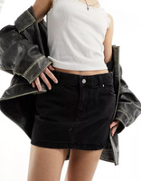 Черная джинсовая мини-юбка с потертостями Dr Denim Tiggy