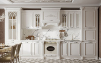 Набор кухонный Монако П1Ф прямой 4,40 Кухня 2,9+ПД750+ПС750 Белый Мрамор Белый 48 мм