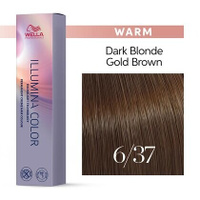 Стойкая крем краска Illumina Color 6/37 (темный блонд золотисто-коричневый) 60 мл.