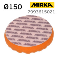 Полировальник Mirka 150мм рельефный оранжевый, поролоновый полировальный диск на липучке 7993615021