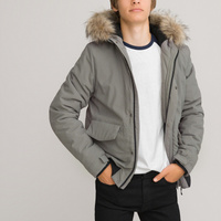 Куртка с капюшоном демисезонная 10-18 лет 14 лет - 162 см серый