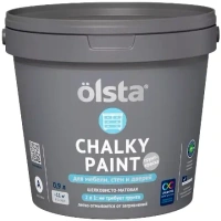 Краска для мебели стен и дверей Olsta Chalky Paint 900 мл белая