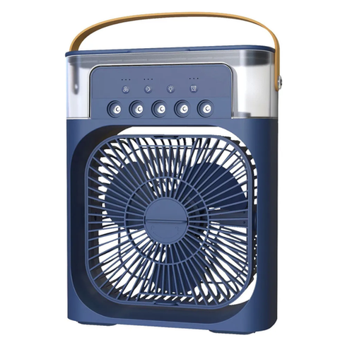 Увлажнитель воздуха, вентилятор настольный, мобильный кондиционер AIR COOLER FAN с rgb подсветкой для дома, офиса, машин