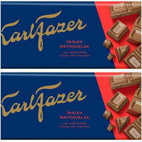 Karl Fazer Сливочный молочный шоколад, 2 плитки по 200 г (Финляндия)