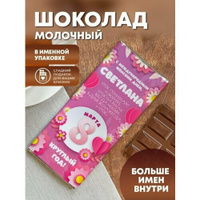 Шоколад молочный плиточный "Открытка 8 марта" Светлана ПерсонаЛКА