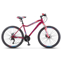 Горный (MTB) велосипед STELS Miss 5000 D 26 V020 (2021) вишневый/розовый 18" (требует финальной сборки)
