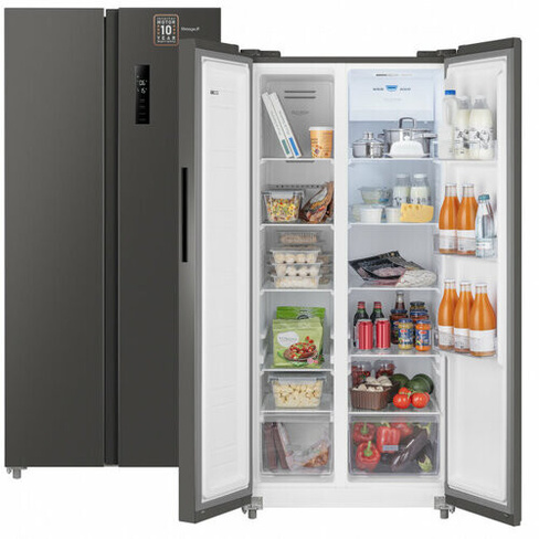 Холодильник side by side Weissgauff Wsbs 500 Inverter NoFrost Dark Grey