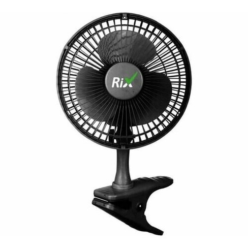 Бытовой настольный вентилятор RIX RDF-1500B, прищепка, цвет черный, 15Вт 38215 Rix