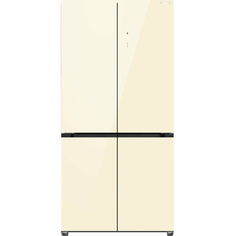 Отдельностоящий холодильник с инвертором Weissgauff WCD 510 Built-in Inverter NoFrost Сhampagne Glass четырех дверный Cr