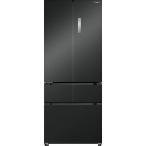 Отдельностоящий холодильник Weissgauff WFD 450 Built-in Inverter NoFrost Dark Inox двухкамерный French Door, 3 года гара