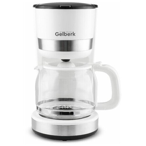Кофеварка GELBERK GL-CD209 капельная, 1000 Вт, белый Gelberk
