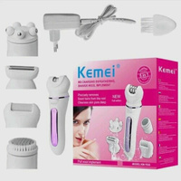 Эпилятор для удаления волос женский KEMEI KM-7936, 5 в 1, набор для ухода за лицо и телом Нет бренда