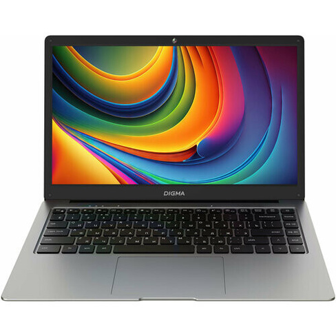 Ноутбук Digma EVE P4850, 14", IPS, Intel Pentium N5030, DDR4 8ГБ, SSD 256ГБ, Intel UHD Graphics 605, темно-серый (dn14n5