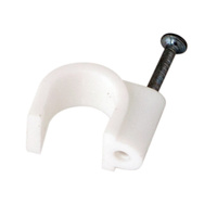 Крепеж кабеля круглый 14 мм, белый (упак.50шт) Rexant