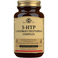 Комплекс 5-Htp L-5-гидрокситриптофана с витамином B6, валерианой и ноотропами — веганский 90 капсул, Solgar