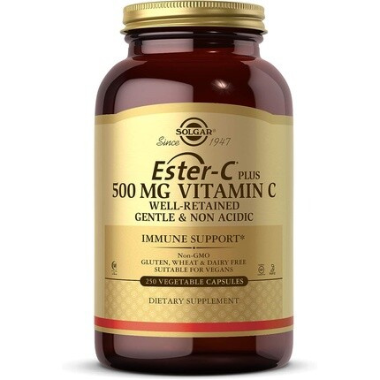 Комплекс Ester-C плюс витамин C с запатентованным эфиром C, биофлавоноидами, ацеролой, шиповником и рутином 250 вегански