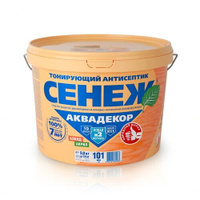 СЕНЕЖ декоративная пропитка Аквадекор X2, 9 кг, 9 л, 101 Иней