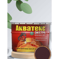 "Акватекс Экстра" защитно-декоративное покрытие для дерева, объем 9л, цвет орех АКВАТЕКС