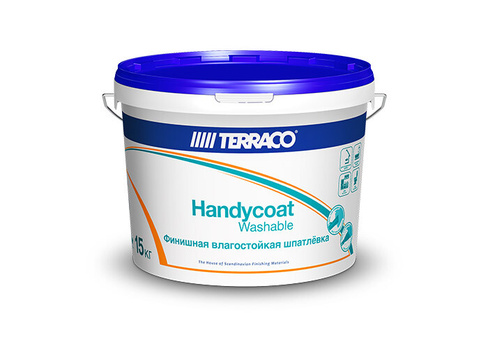 TERRACO HANDYCOAT Acrilic Washable Interior финишная влагостойкая шпатлевка