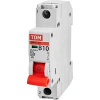 Автоматический выключатель TDM Electric ВА47-29 1Р B10 A 4.5 кА TDM ELECTRIC Ва47-29 1P 10А