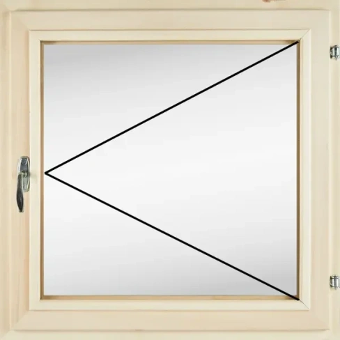 Окно для бани деревянное липа одностворчатое 600x600 мм (ВхШ) однокамерный стеклопакет Без бренда None