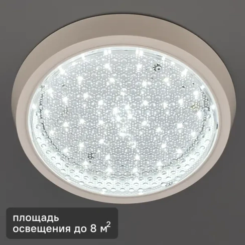 Светильник настенно-потолочный светодиодный Семь огней Лусон 18 Вт 1782 Лм 8 м², холодный белый свет, цвет белый СЕМЬ ОГ