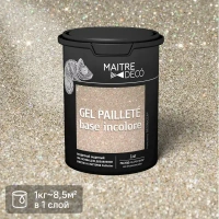 Лак-основа Maitre Deco «Gel Paillete Base Incolore» бесцветный 1 кг MAITRE DECO None