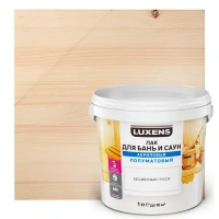 Лак для бань и саун водный Luxens цвет прозрачный полуматовый 1 л LUXENS