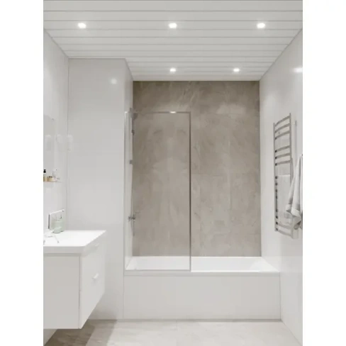 Комплект потолка для ванной 1.72x1.7 м цвет белый матовый/хром БАРД None