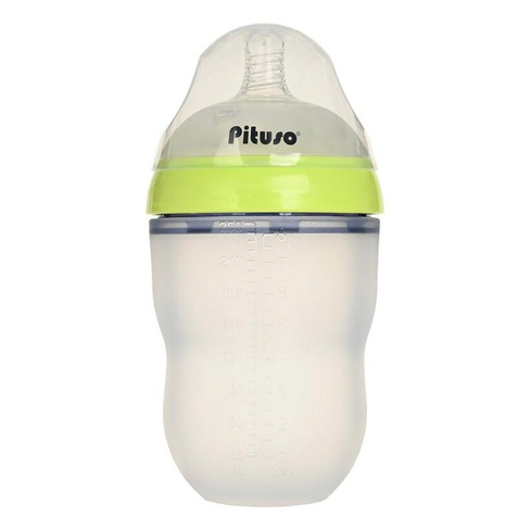 Бутылочка для кормления силиконовая 250 мл Зеленый PITUSO Pituso