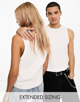 Белый укороченный жилет унисекс со швами Calvin Klein Jeans — эксклюзивно для ASOS